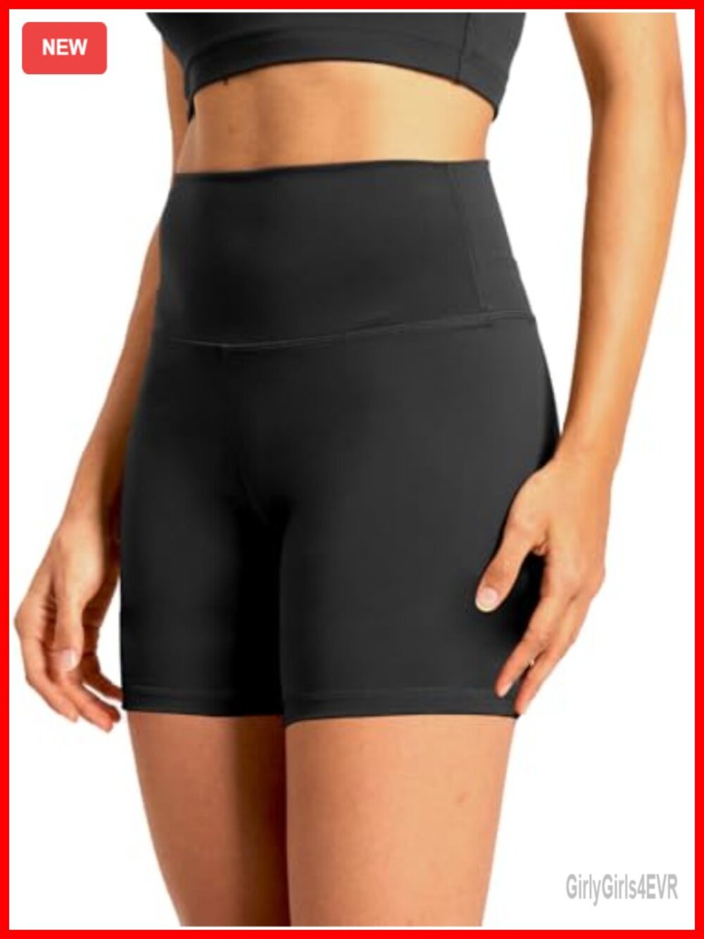 High Waisted Biker Shorts Spandex 4-Way Stretch Tummy Control Gym Yoga Shorts